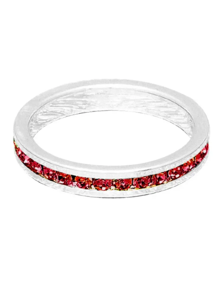 Maya J Birthstone Ring - Silver July