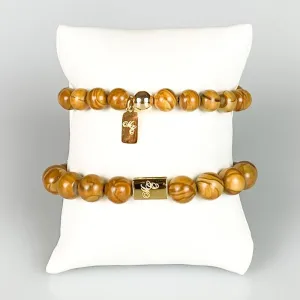 ME™ Basics His & Hers Wooden Jasper 2-pc Bracelet Set