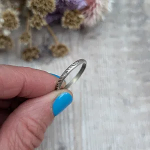 Meadow Pattern Silver Ring