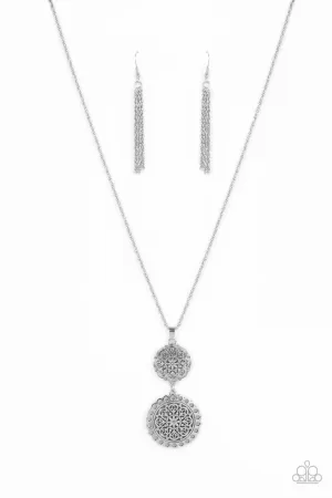 Meet Me at the Garden Gate Silver Paparazzi Necklace
