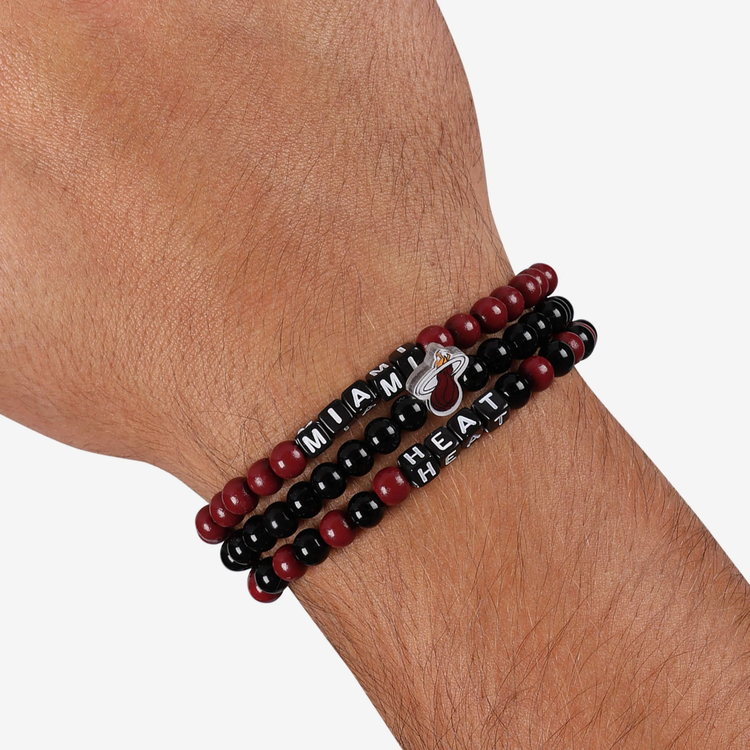 Miami Heat 3 Pack Beaded Friendship Bracelet