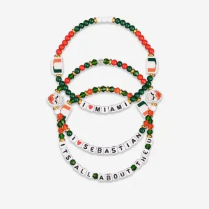 Miami Hurricanes 3 Pack Friendship Bracelet