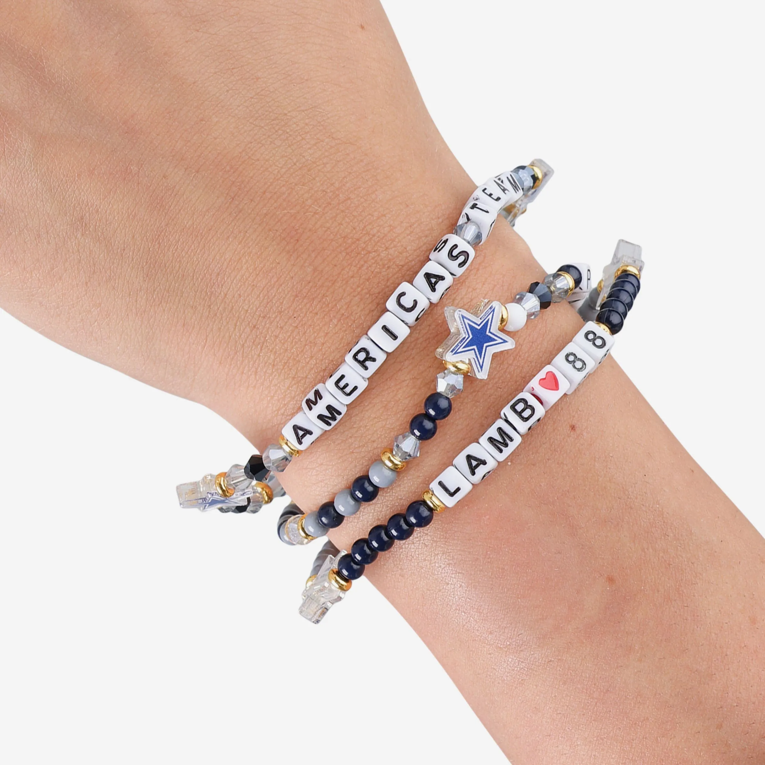 Micah Parsons & CeeDee Lamb Dallas Cowboys 3 Pack Player Friendship Bracelet