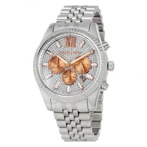 Michail Kors MK8515 Lexington Crystal Pave Dial Men Chronograph Watch