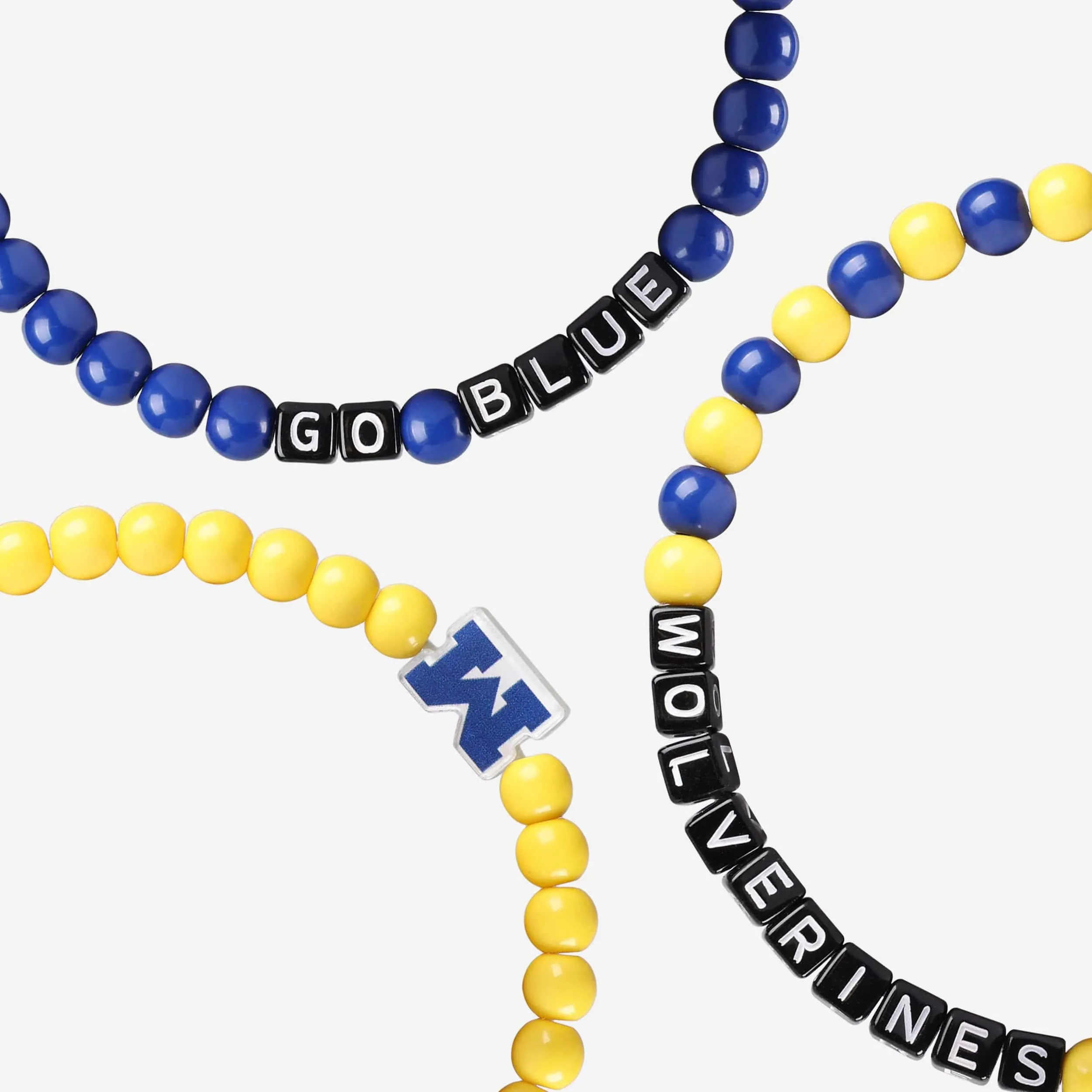 Michigan Wolverines 3 Pack Beaded Friendship Bracelet