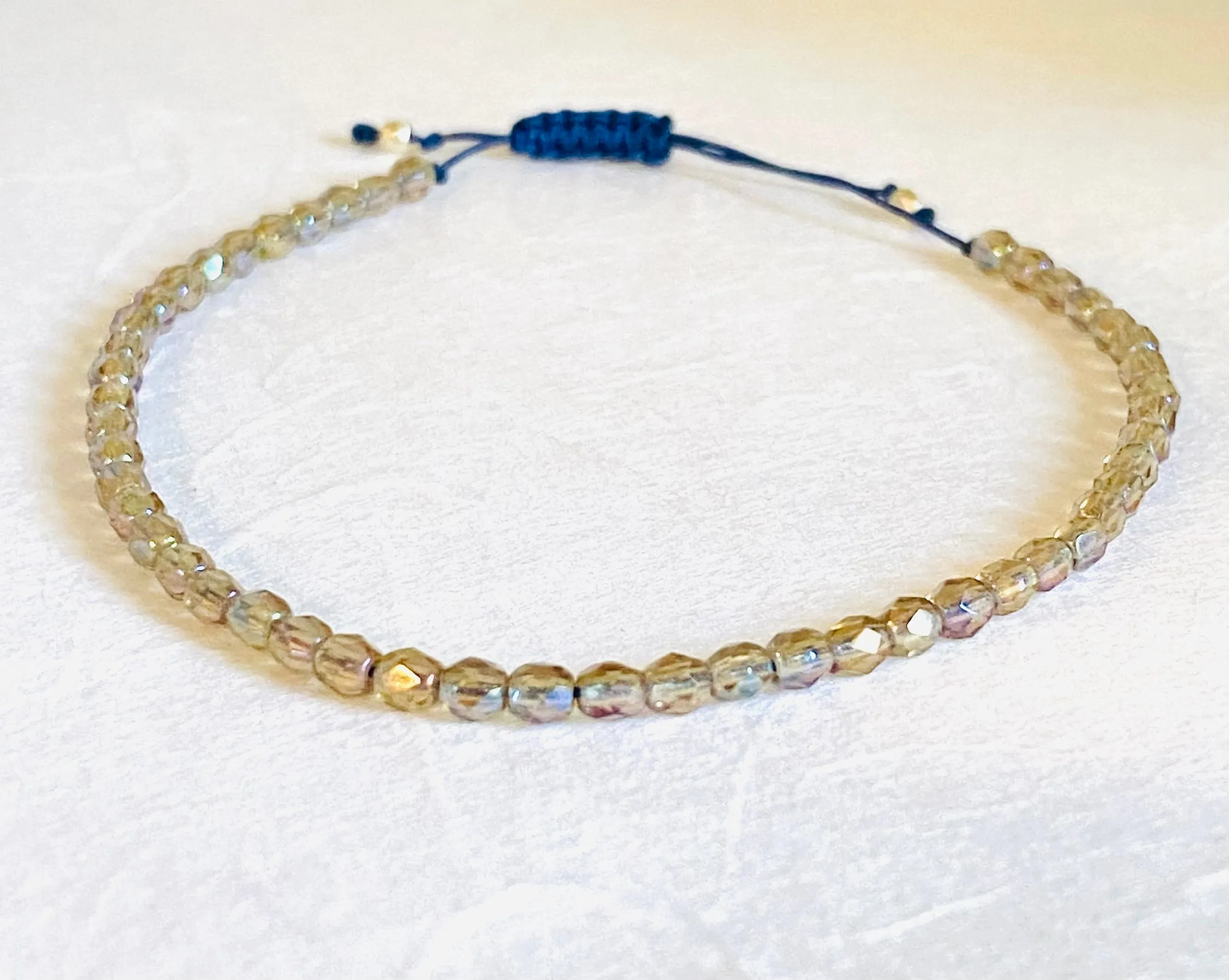 Micro Adjustable Friendship Bracelet/Glass Friendship Bracelet