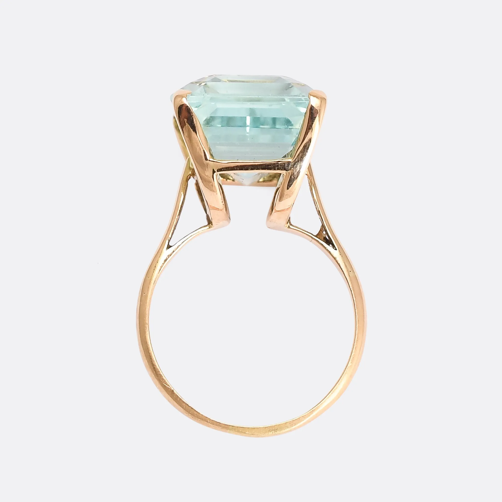 Mid-Century 21.41ct Aquamarine Statement Ring