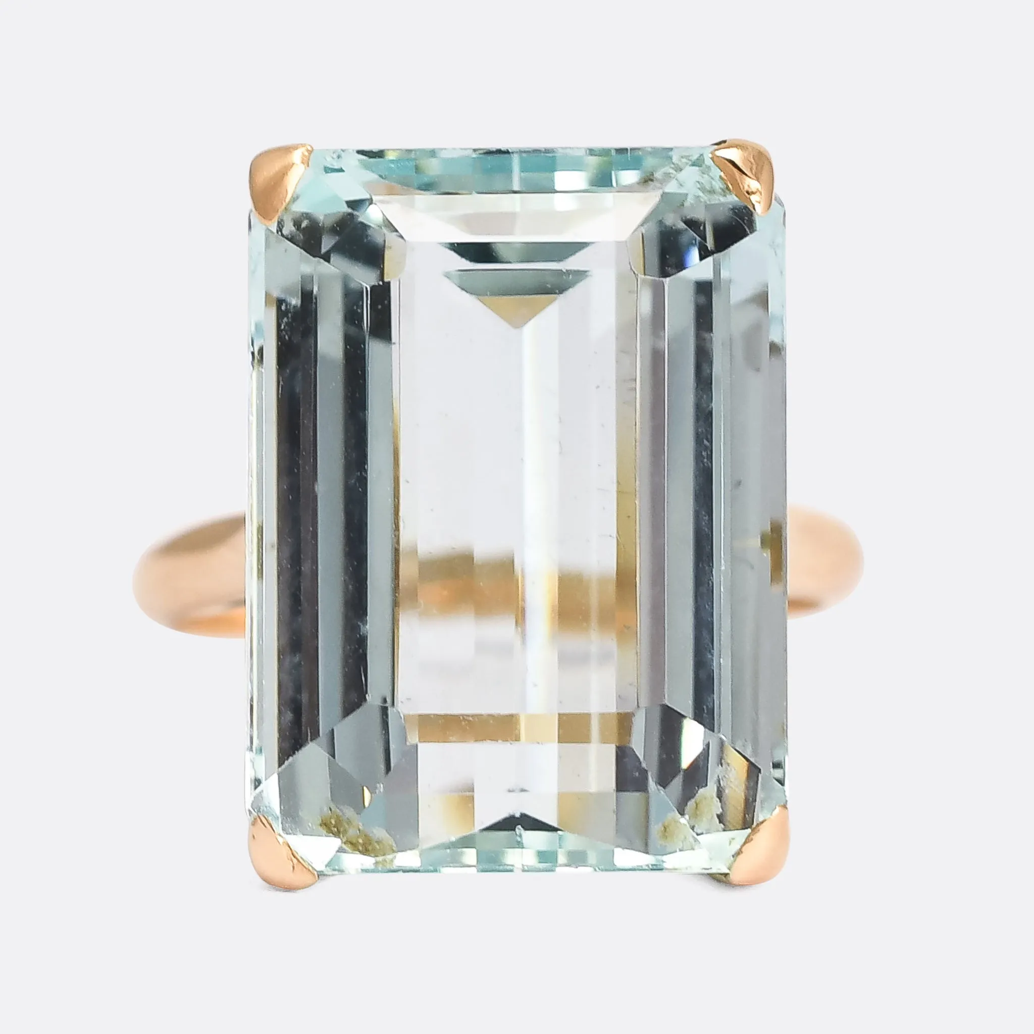Mid-Century 21.41ct Aquamarine Statement Ring