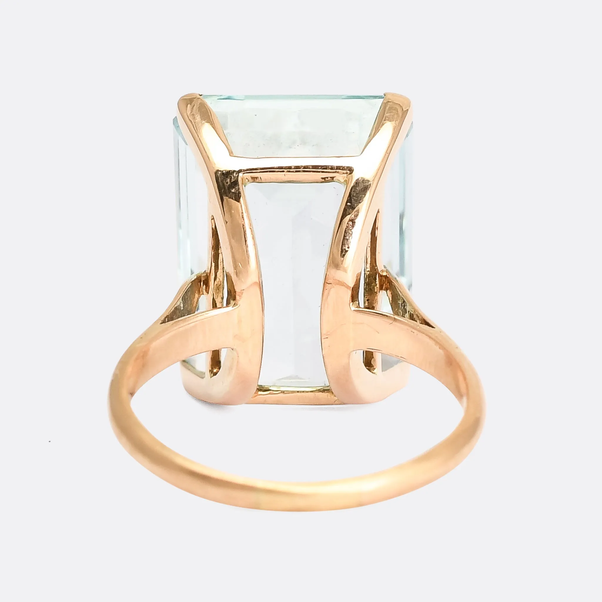Mid-Century 21.41ct Aquamarine Statement Ring