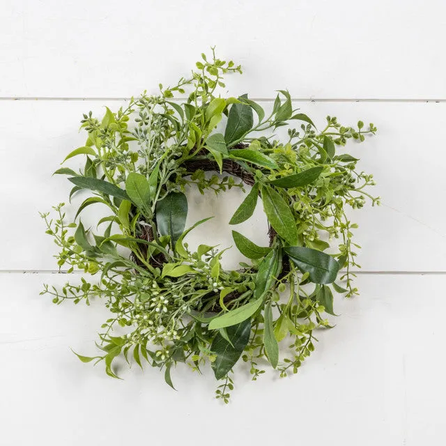 Mini Eucalyptus & Laurel Leaf Candle Ring