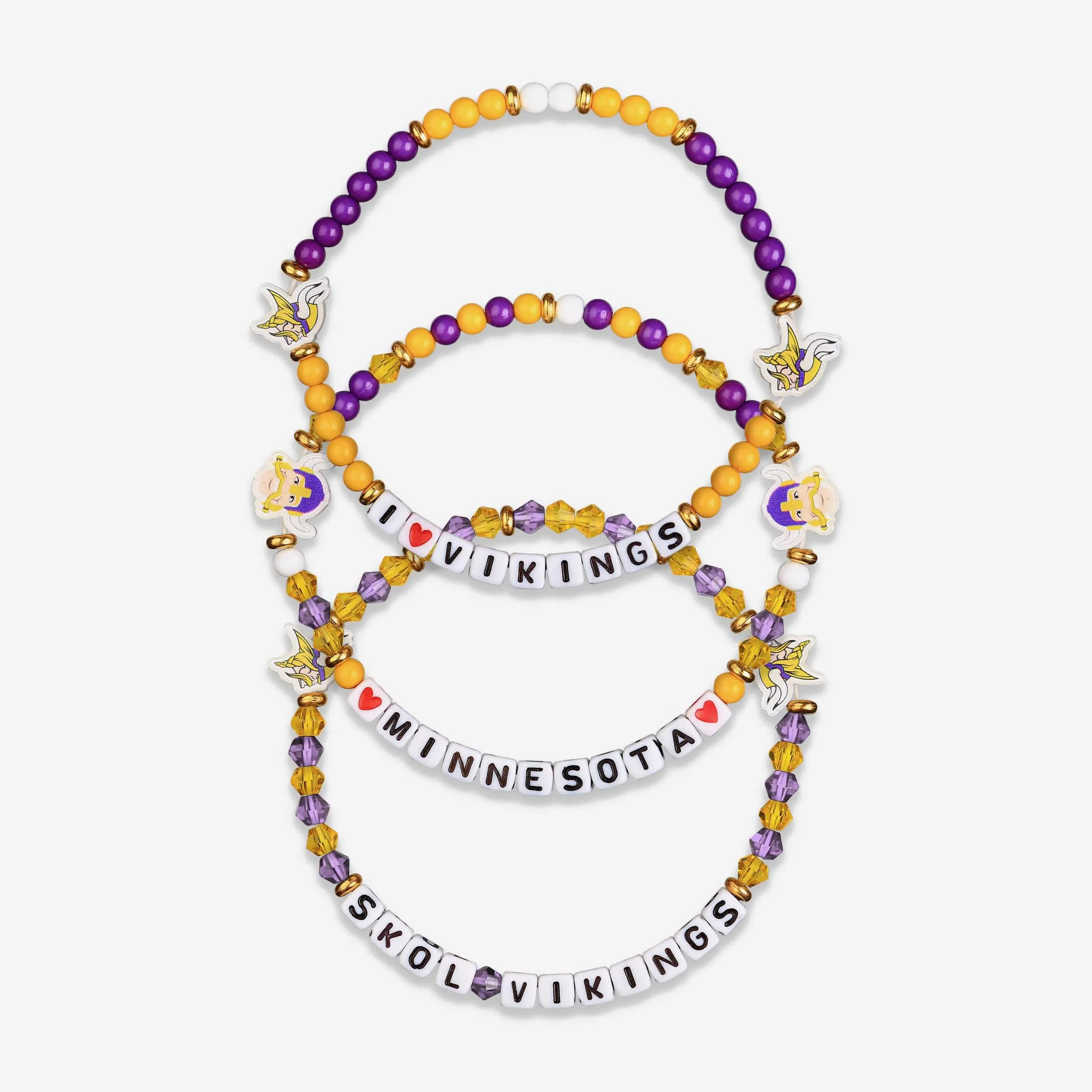 Minnesota Vikings 3 Pack Friendship Bracelet