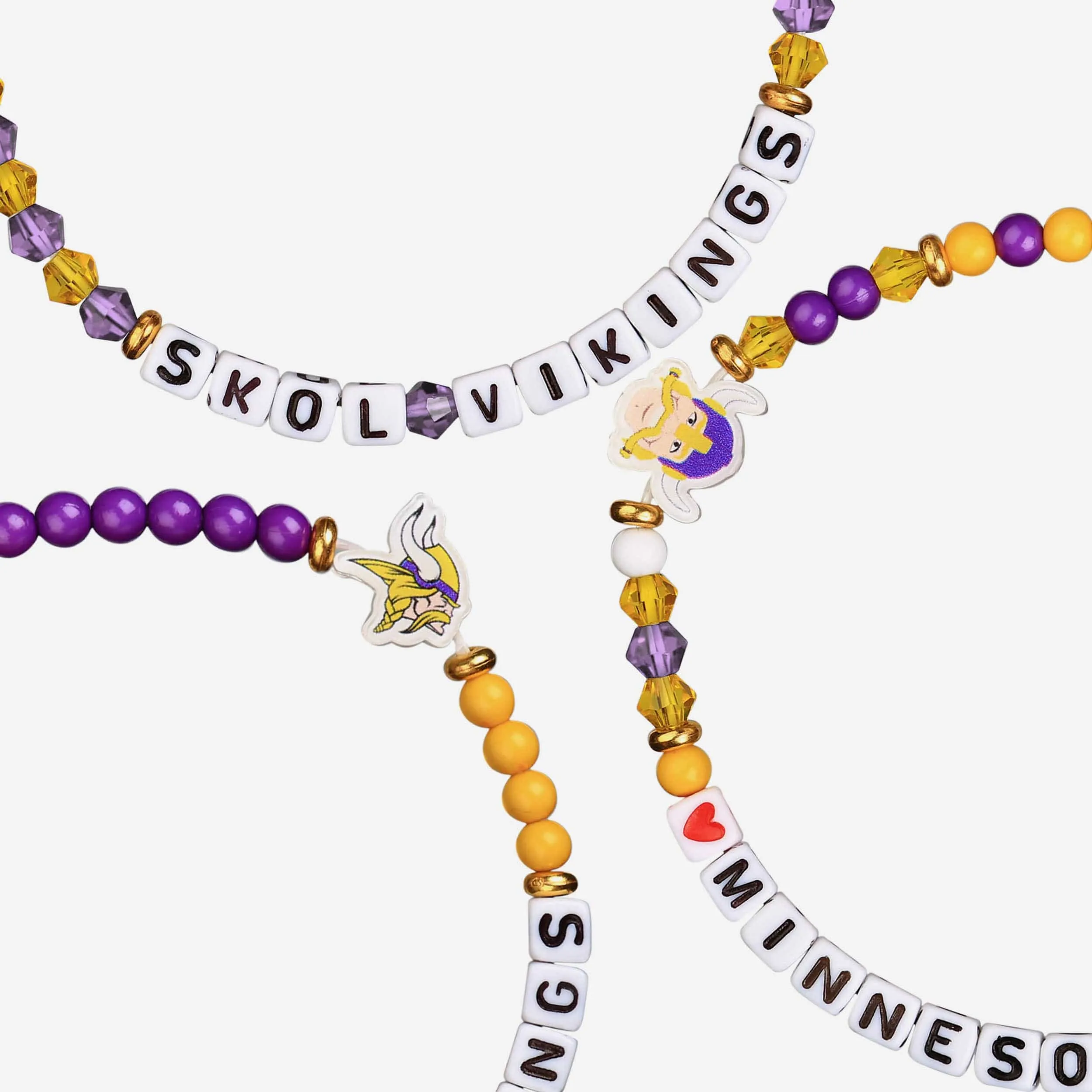 Minnesota Vikings 3 Pack Friendship Bracelet