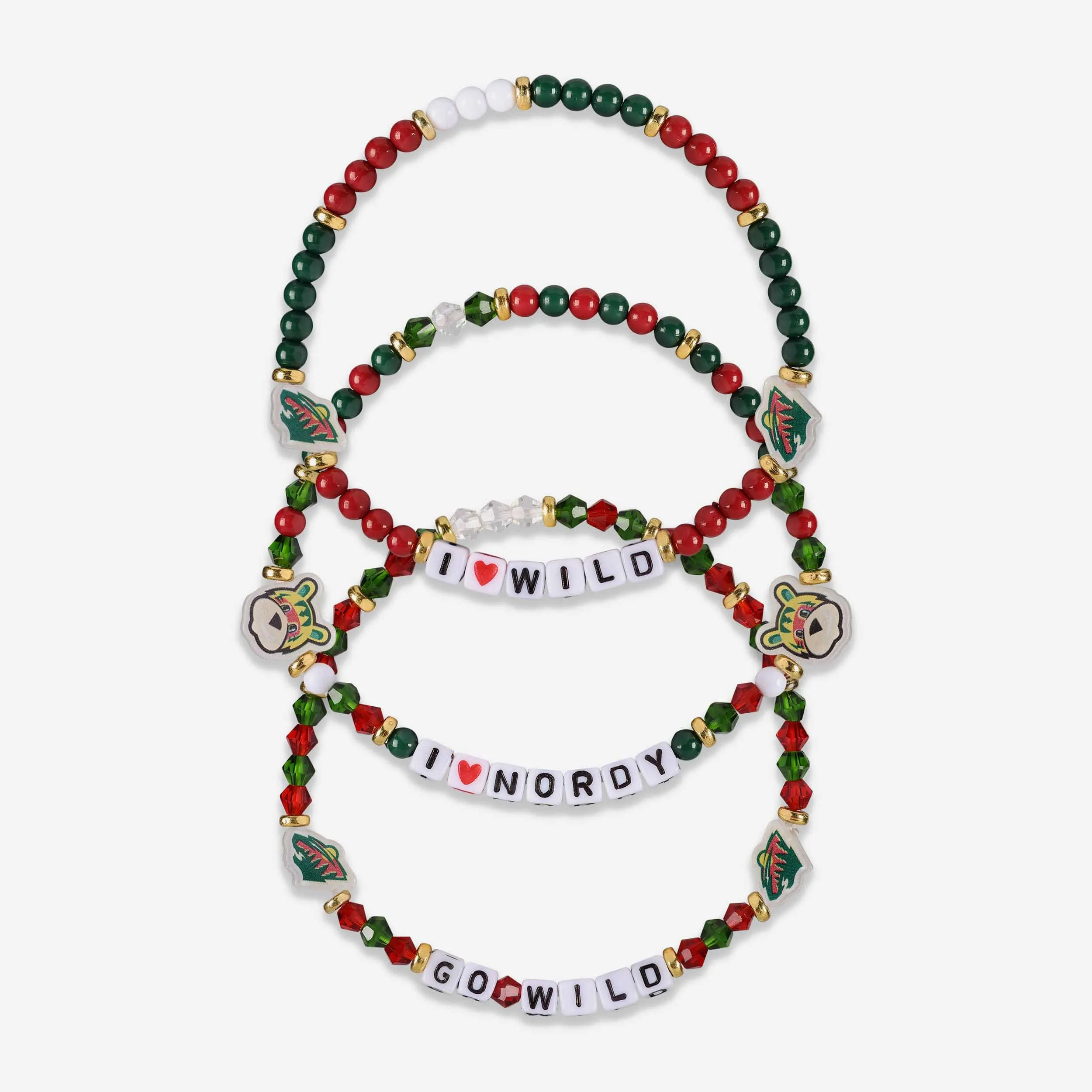 Minnesota Wild 3 Pack Friendship Bracelet