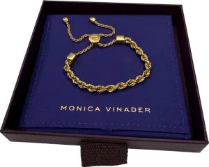 Monica Vinader 18ct Gold Plated Vermeil Silver Corda Chain Friendship Bracelet