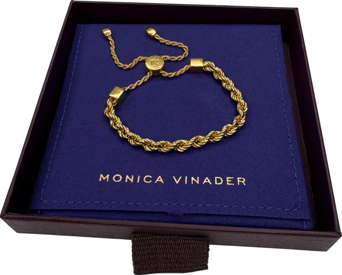 Monica Vinader 18ct Gold Plated Vermeil Silver Corda Chain Friendship Bracelet