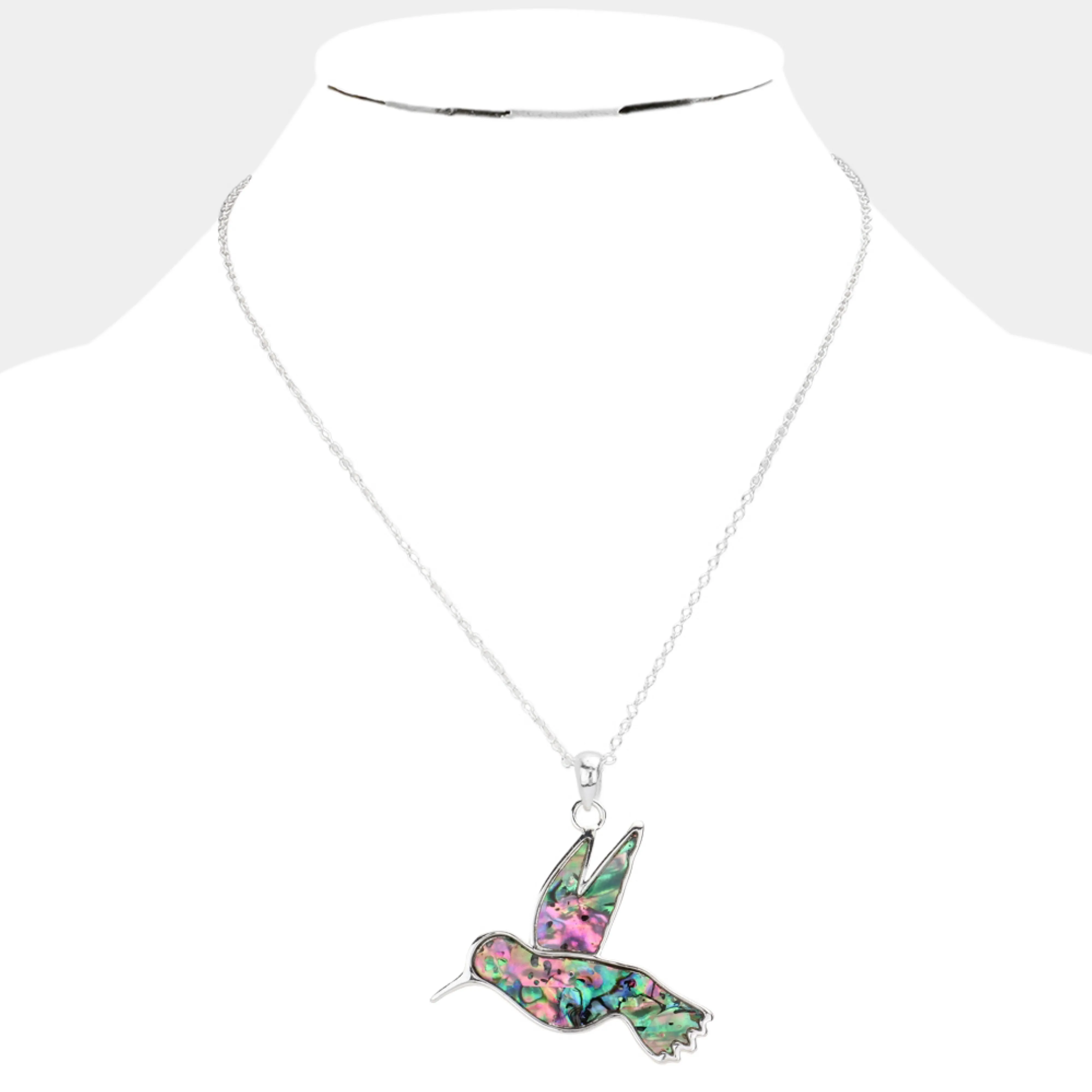 Mosaic Bird Pendant Necklace