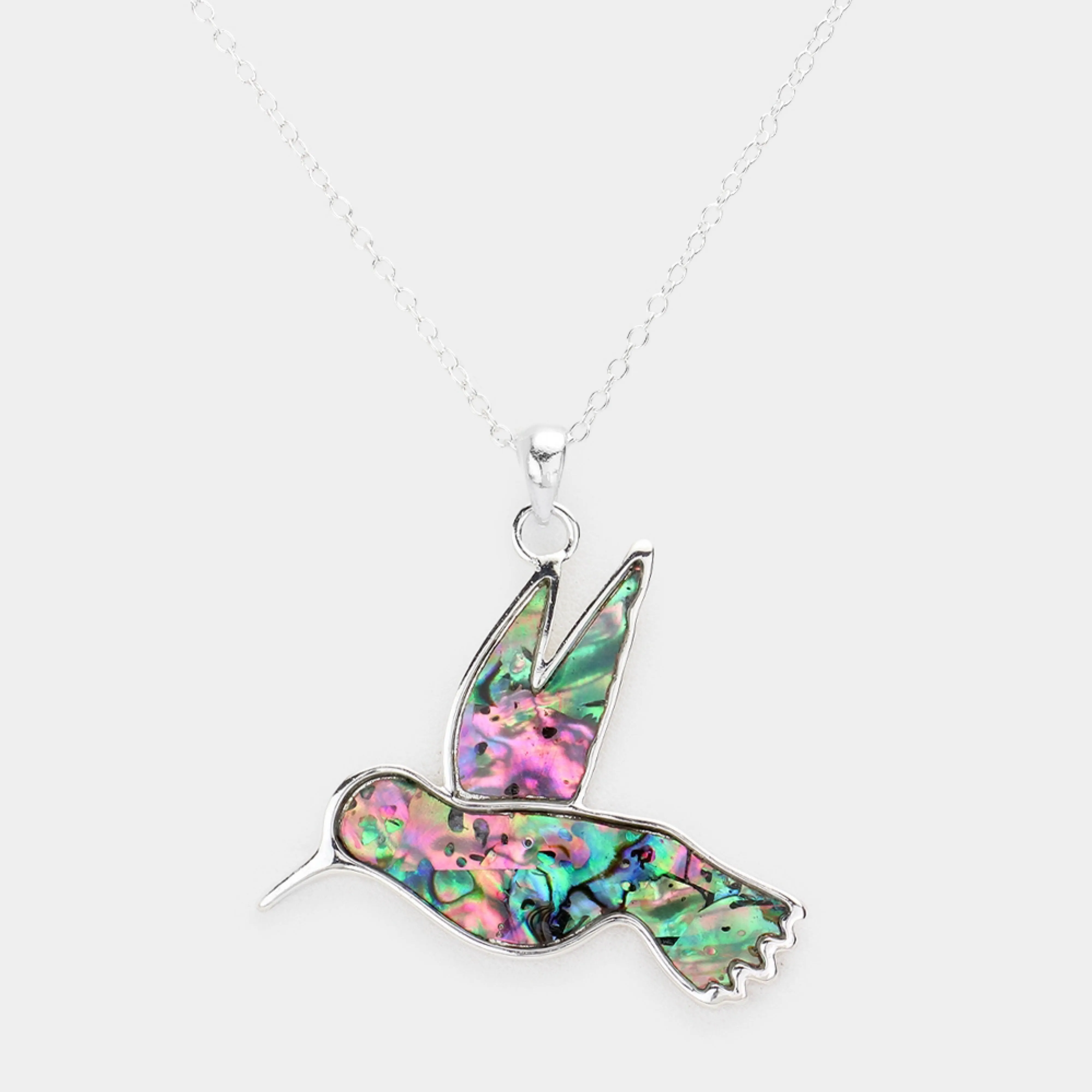 Mosaic Bird Pendant Necklace