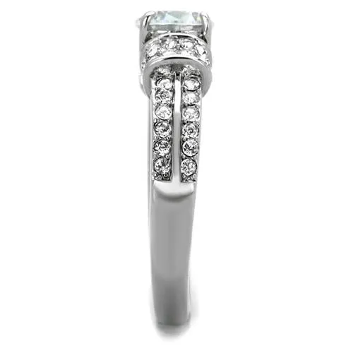 MT1291 - Stainless Steele Crystal Designer Replica Newest -April Birthstone