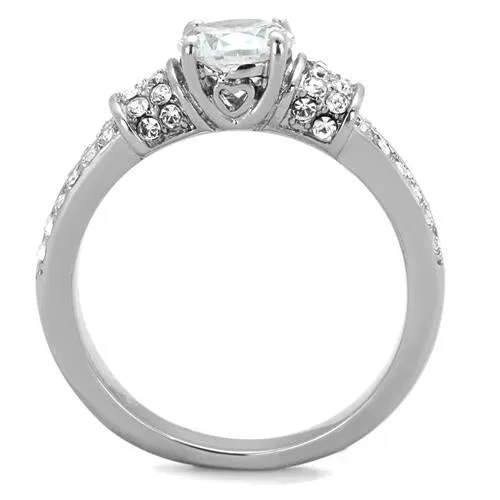 MT1291 - Stainless Steele Crystal Designer Replica Newest -April Birthstone