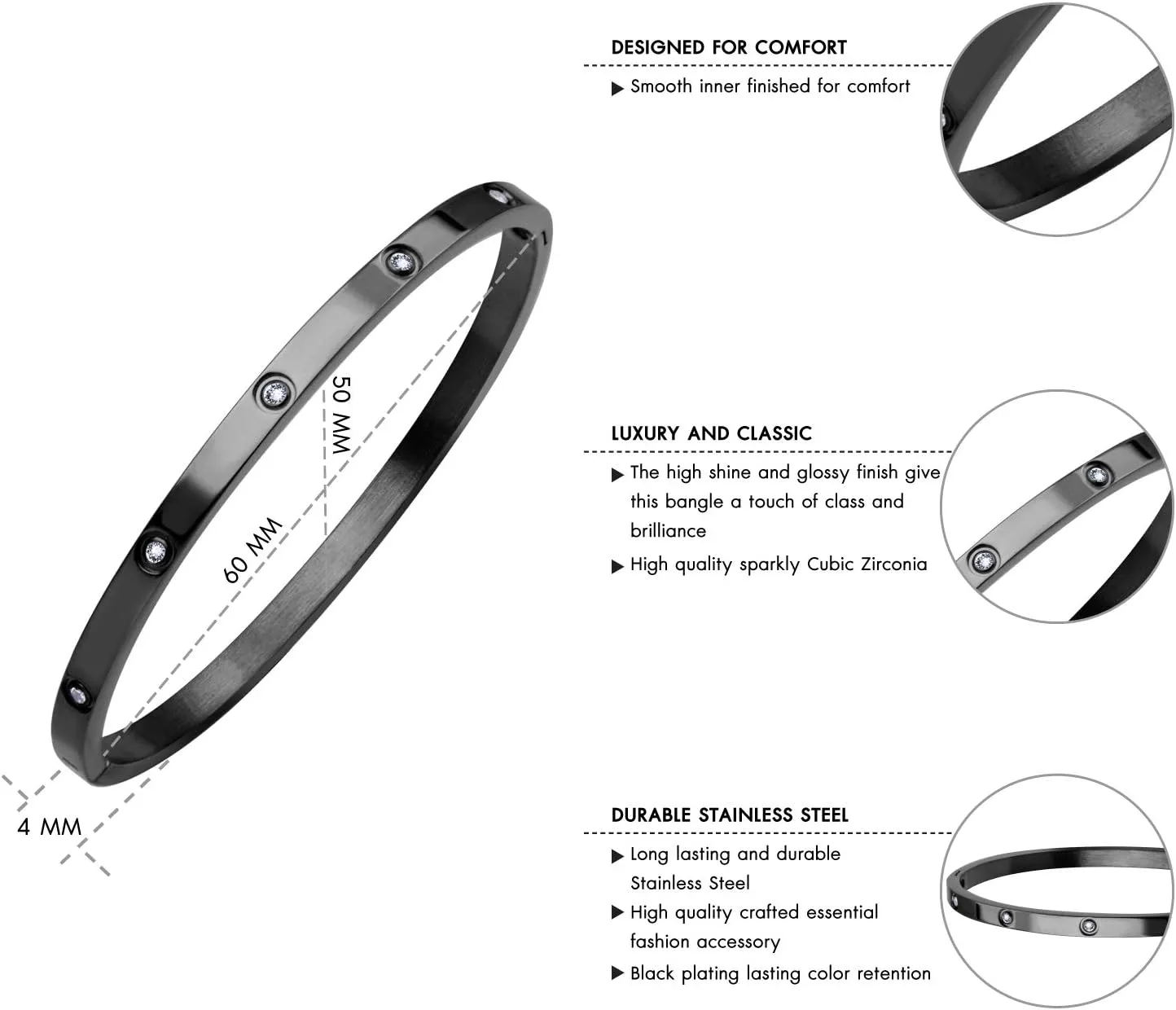 Myjewel Love Designer high polish Stainless Steel Bracelet Set Famous Branded Women's Jewelry Diamond Pearl Stone Bangles