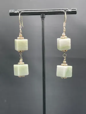 Natural Chalcedony Sterling Silver Dangle Earrings