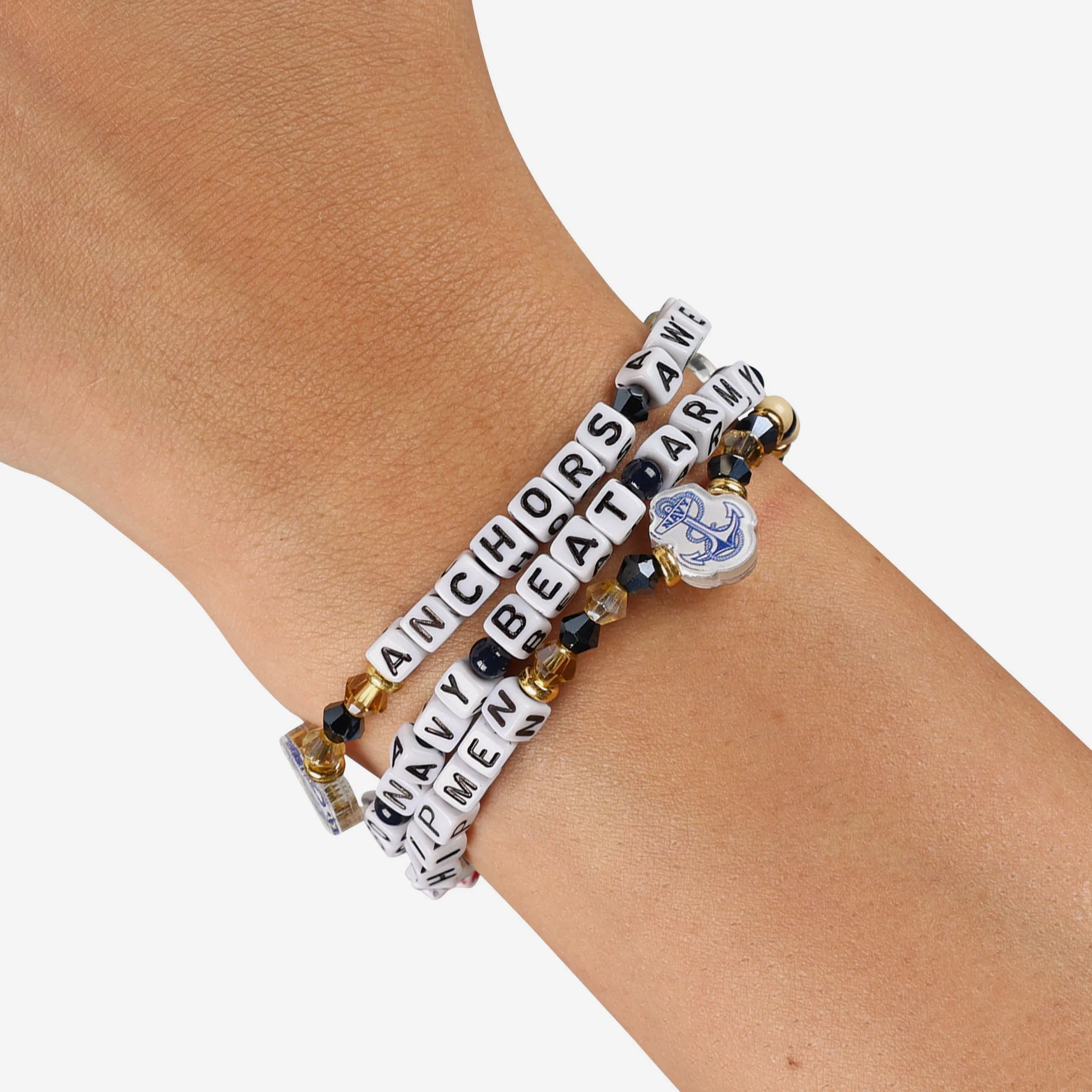 Navy Midshipmen 3 Pack Friendship Bracelet