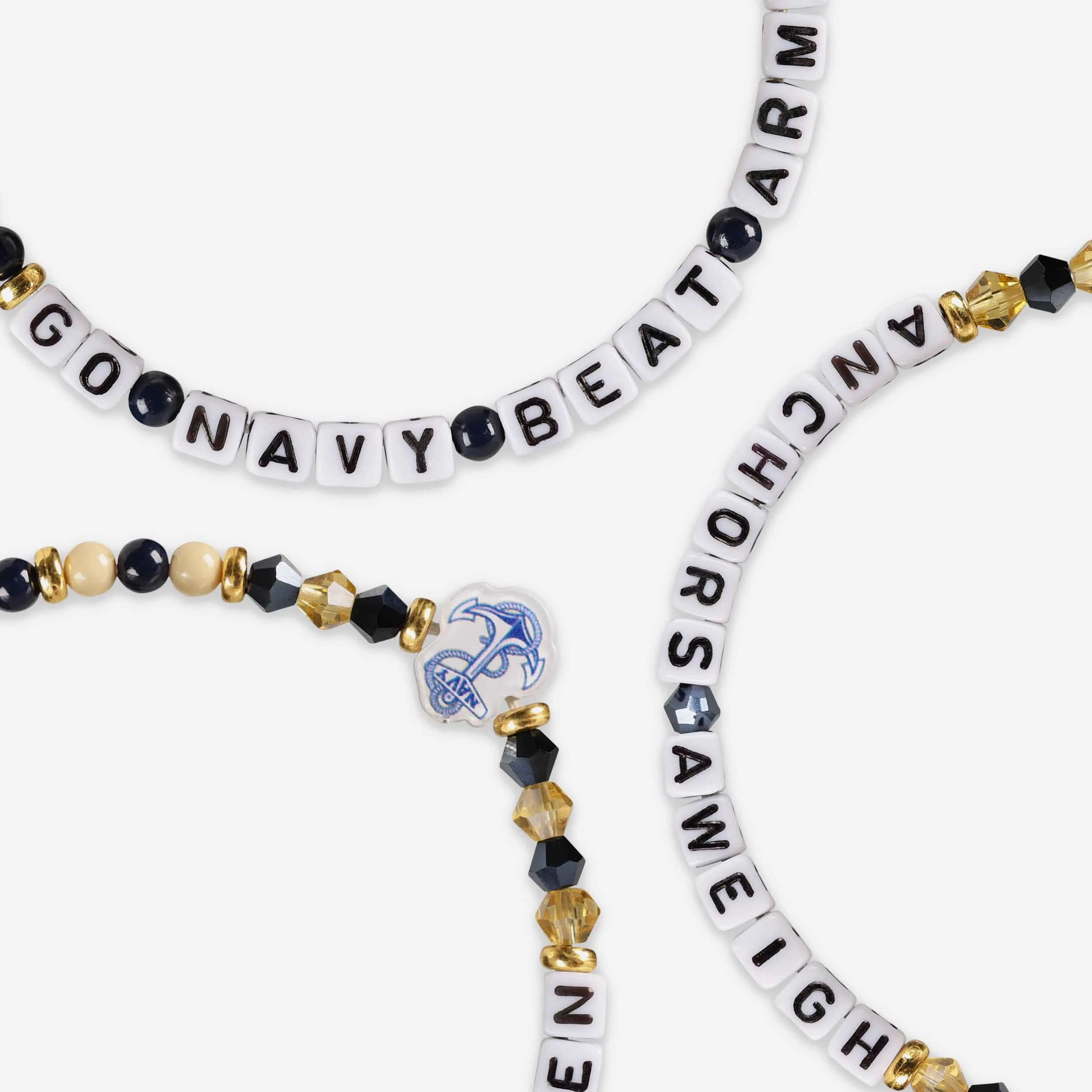Navy Midshipmen 3 Pack Friendship Bracelet