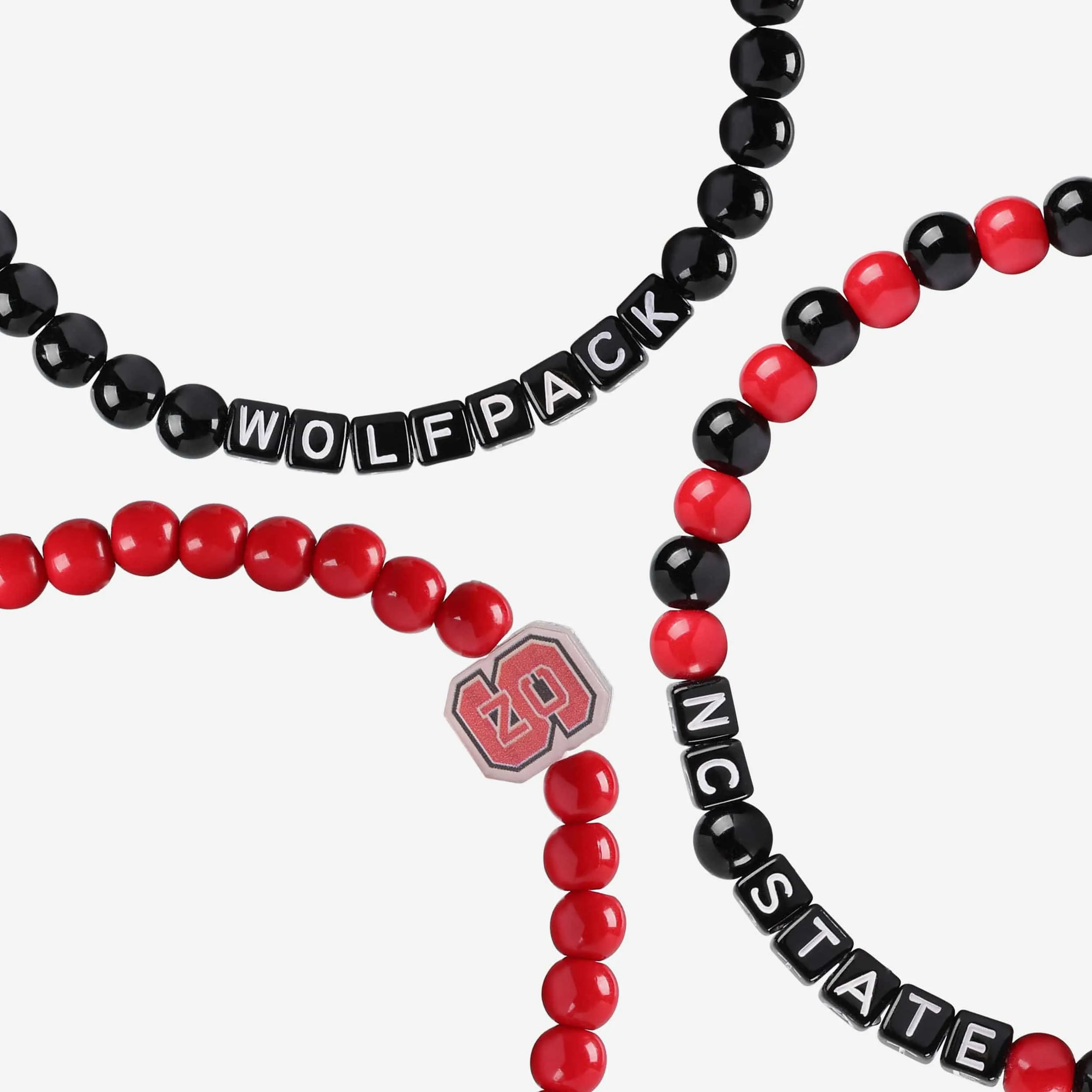 NC State Wolfpack 3 Pack Beaded Friendship Bracelet