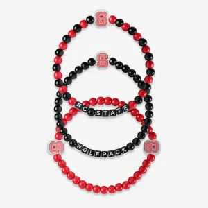 NC State Wolfpack 3 Pack Beaded Friendship Bracelet