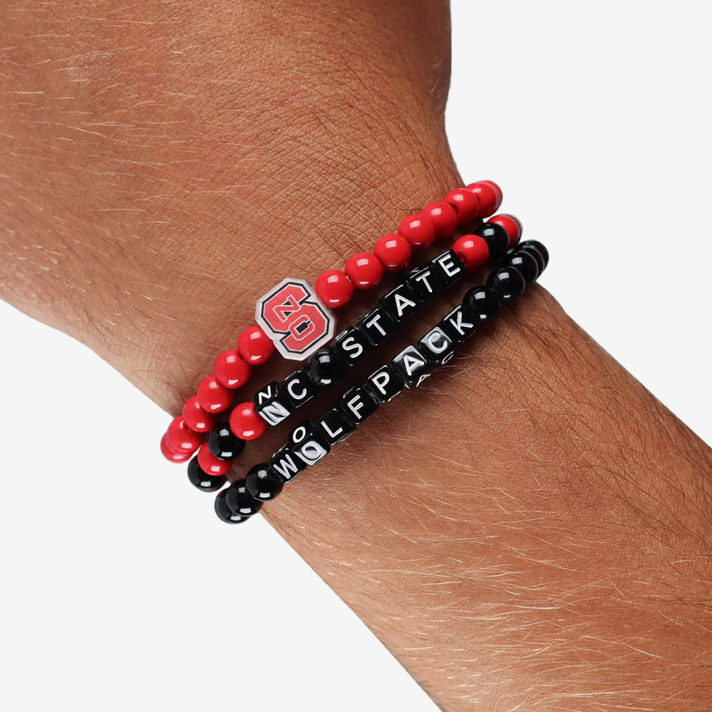 NC State Wolfpack 3 Pack Beaded Friendship Bracelet