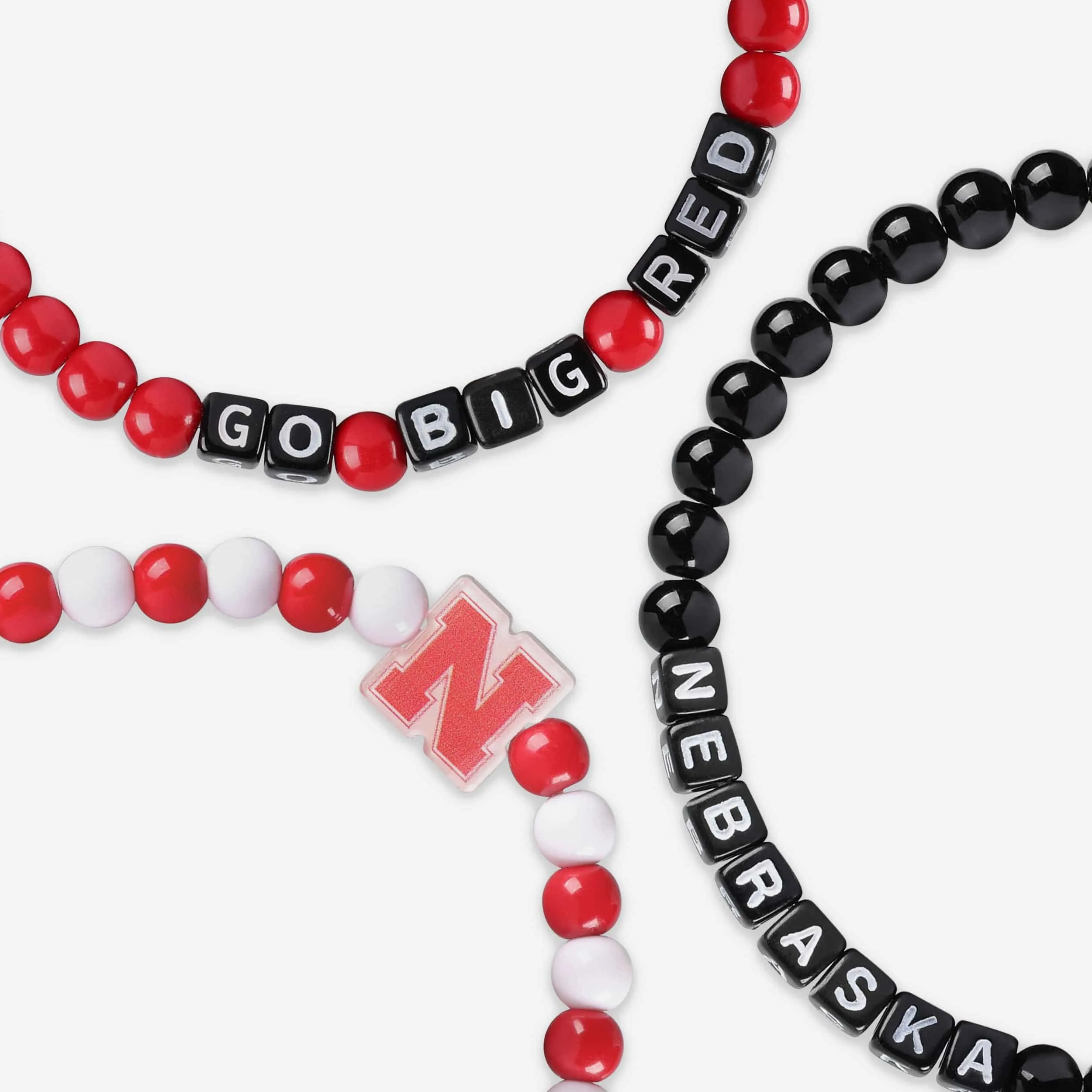 Nebraska Cornhuskers 3 Pack Beaded Friendship Bracelet