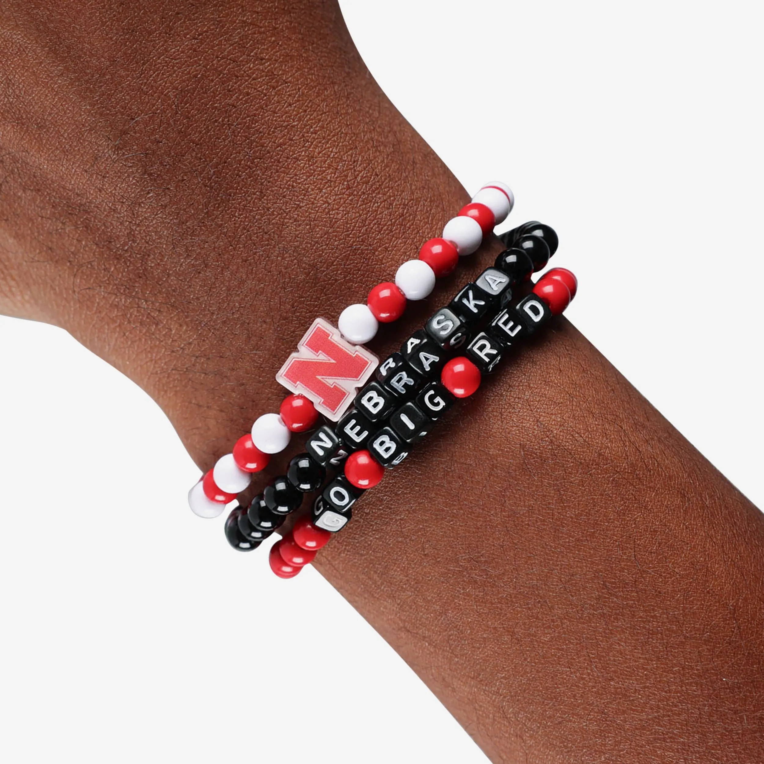 Nebraska Cornhuskers 3 Pack Beaded Friendship Bracelet