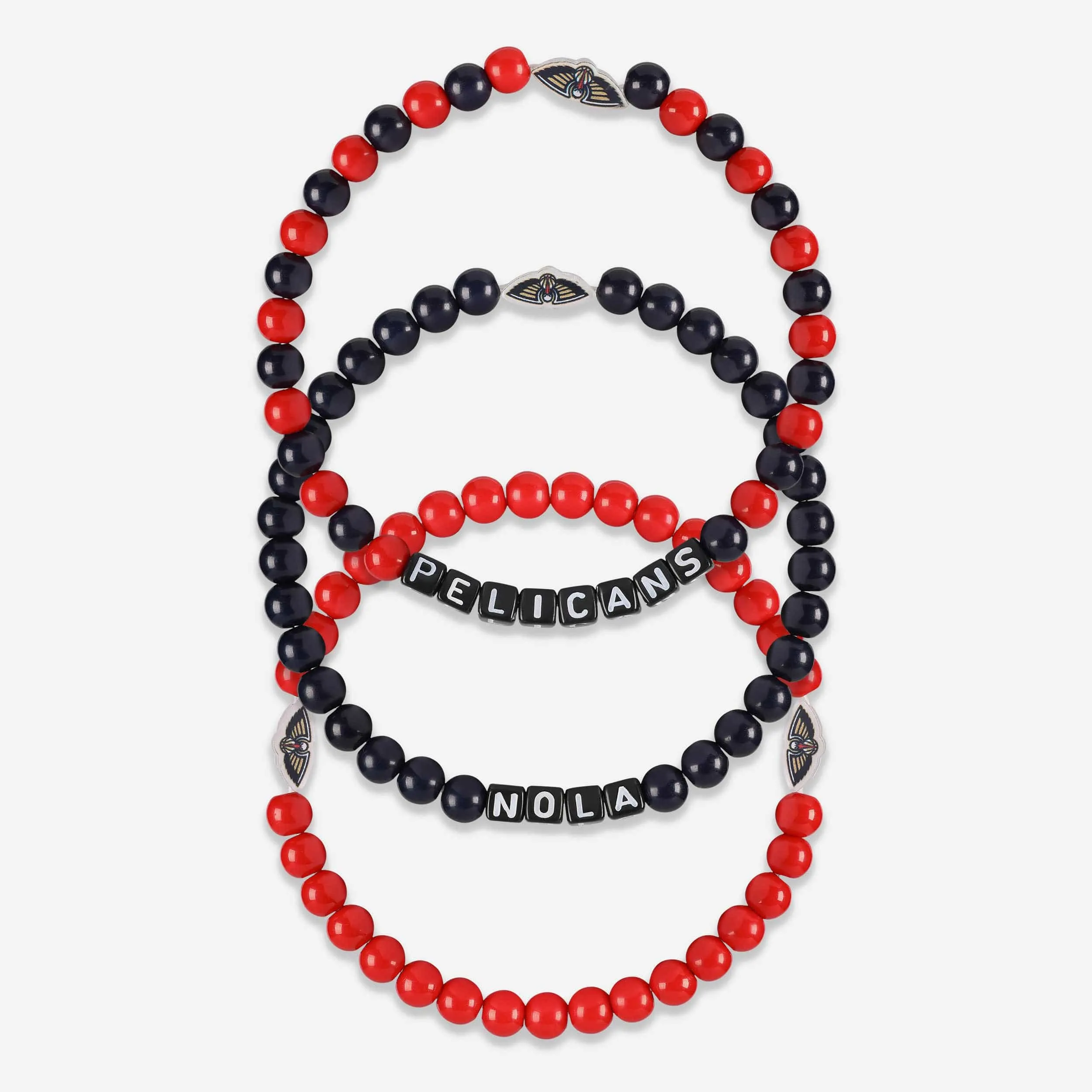 New Orleans Pelicans 3 Pack Beaded Friendship Bracelet
