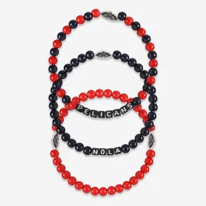 New Orleans Pelicans 3 Pack Beaded Friendship Bracelet