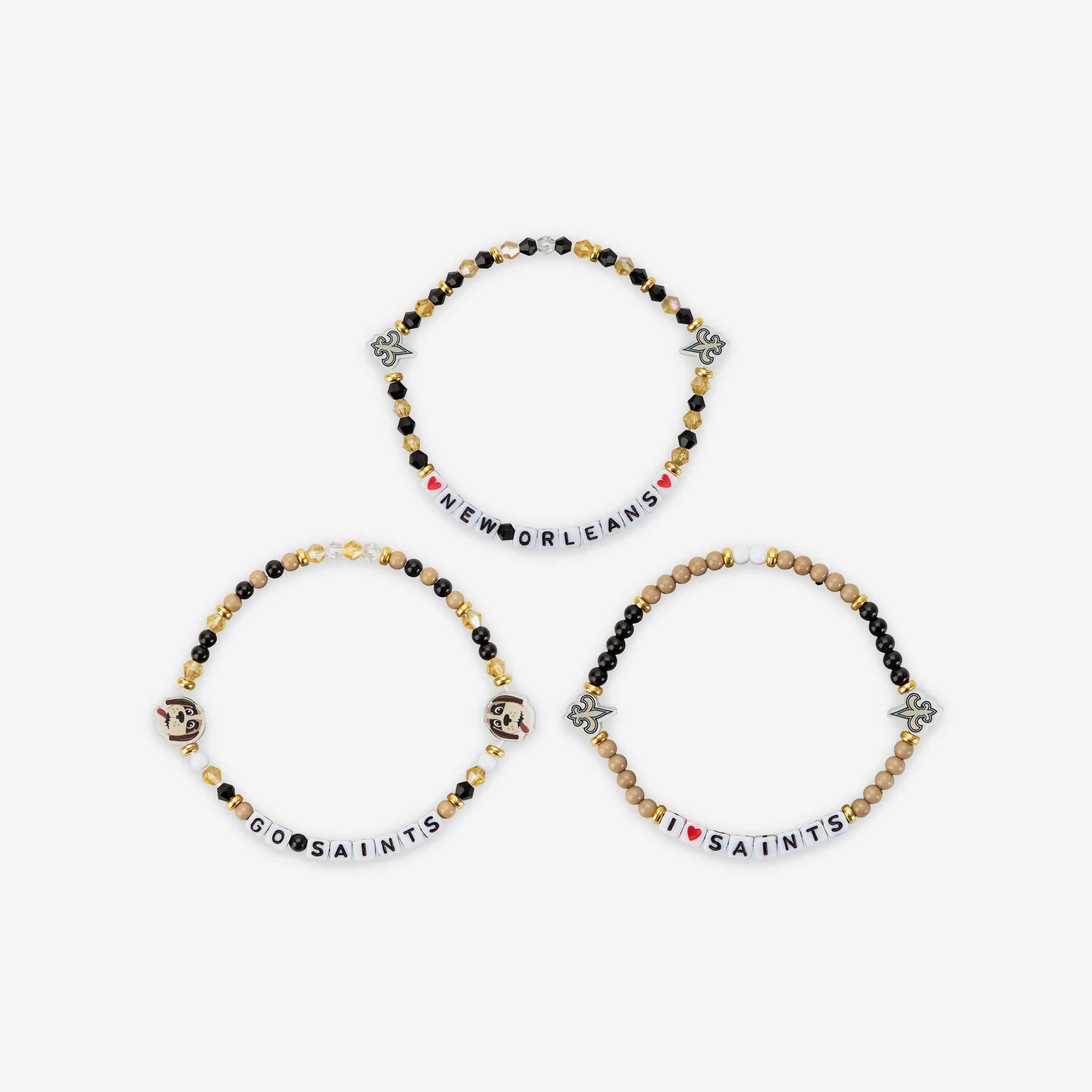 New Orleans Saints 3 Pack Friendship Bracelet