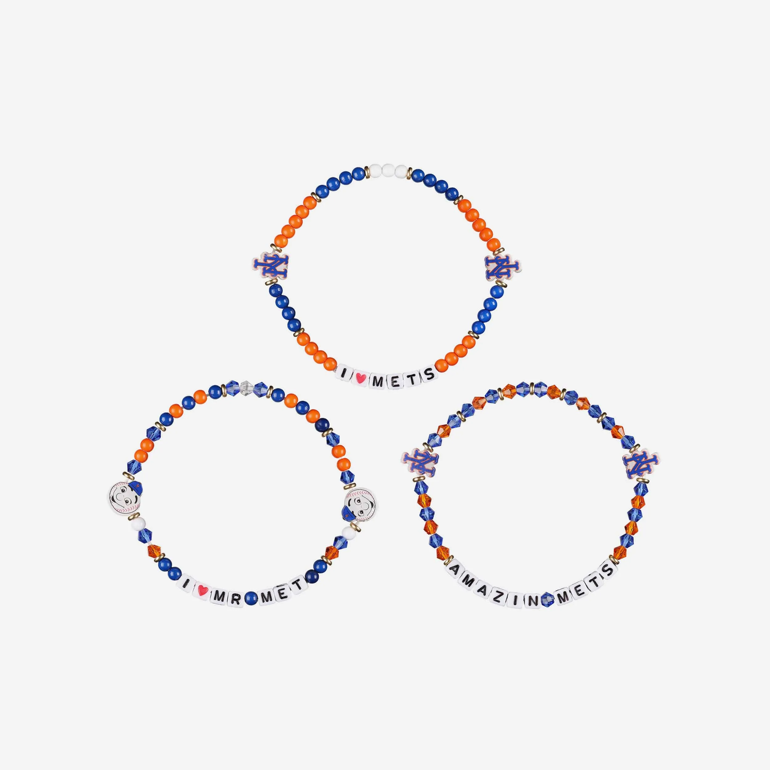 New York Mets 3 Pack Friendship Bracelet