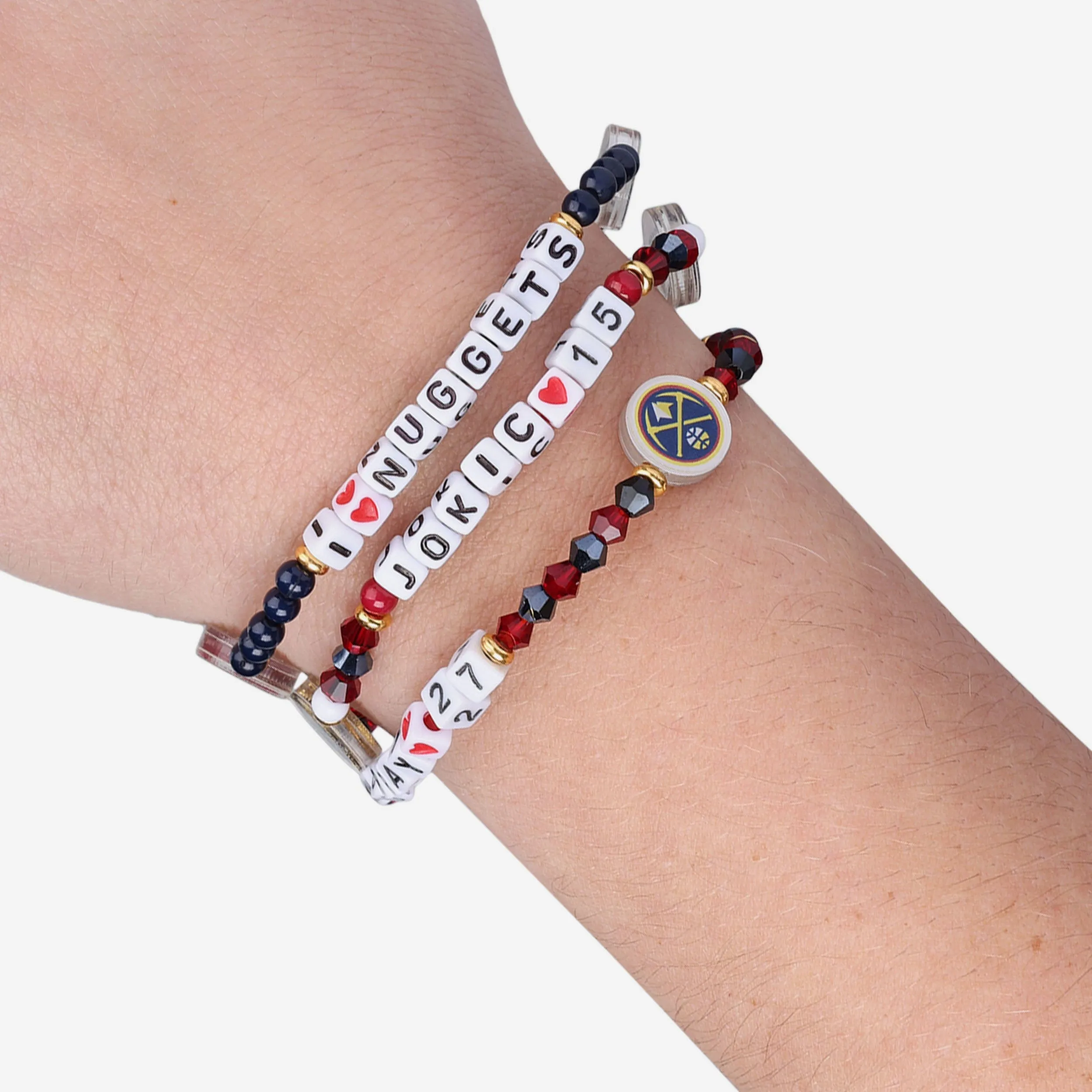 Nikola Jokic & Jamal Murray Denver Nuggets 3 Pack Player Friendship Bracelet