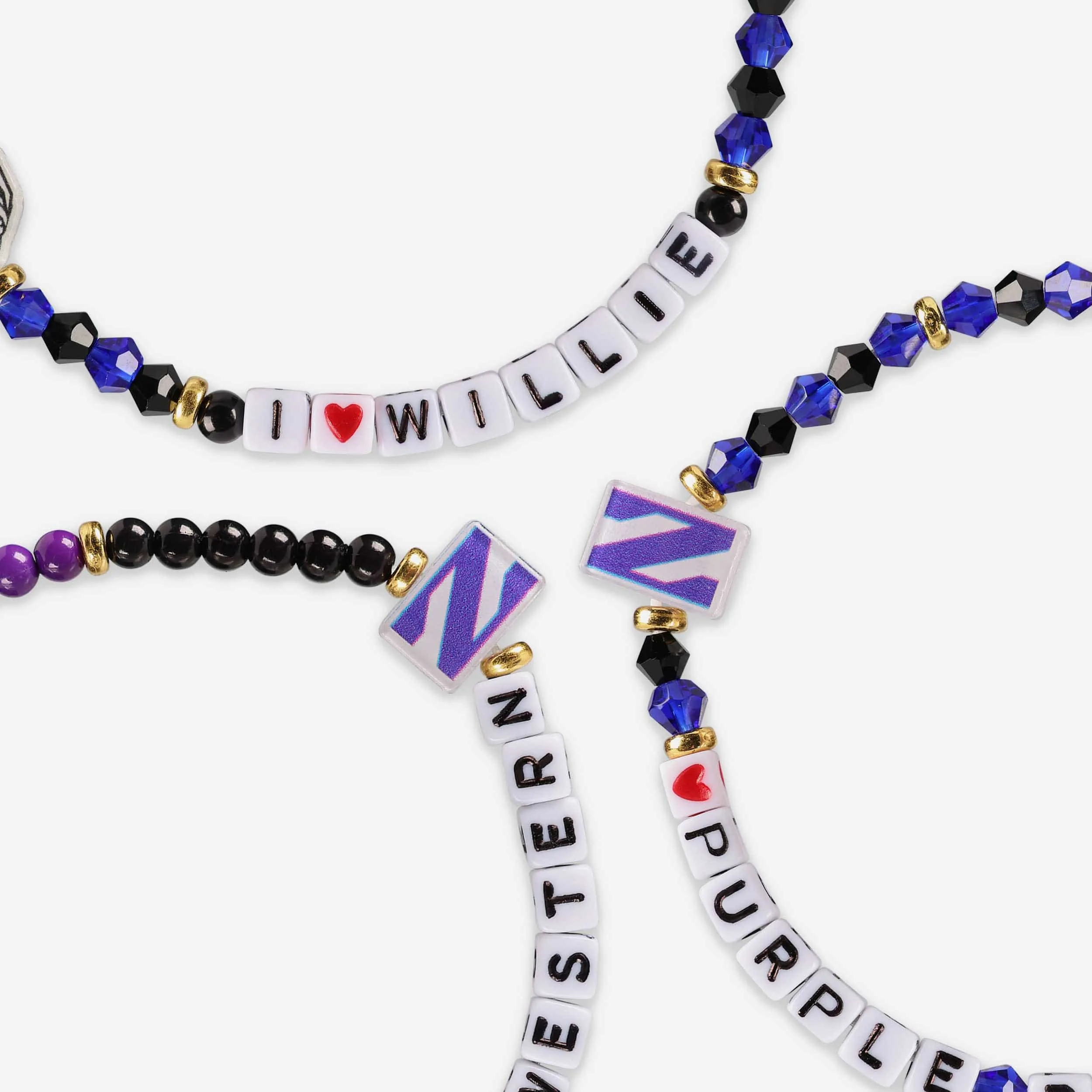 Northwestern Wildcats 3 Pack Friendship Bracelet