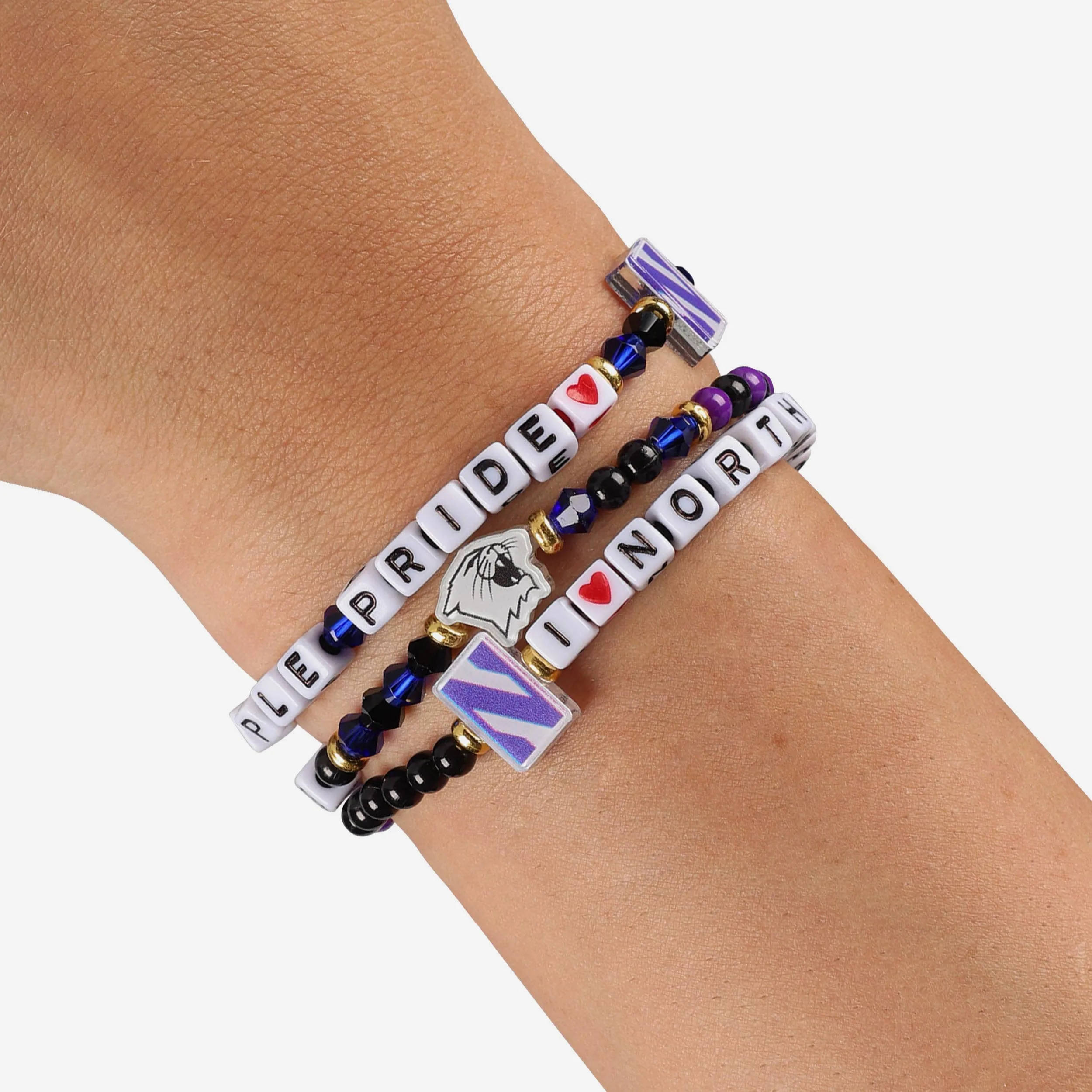 Northwestern Wildcats 3 Pack Friendship Bracelet
