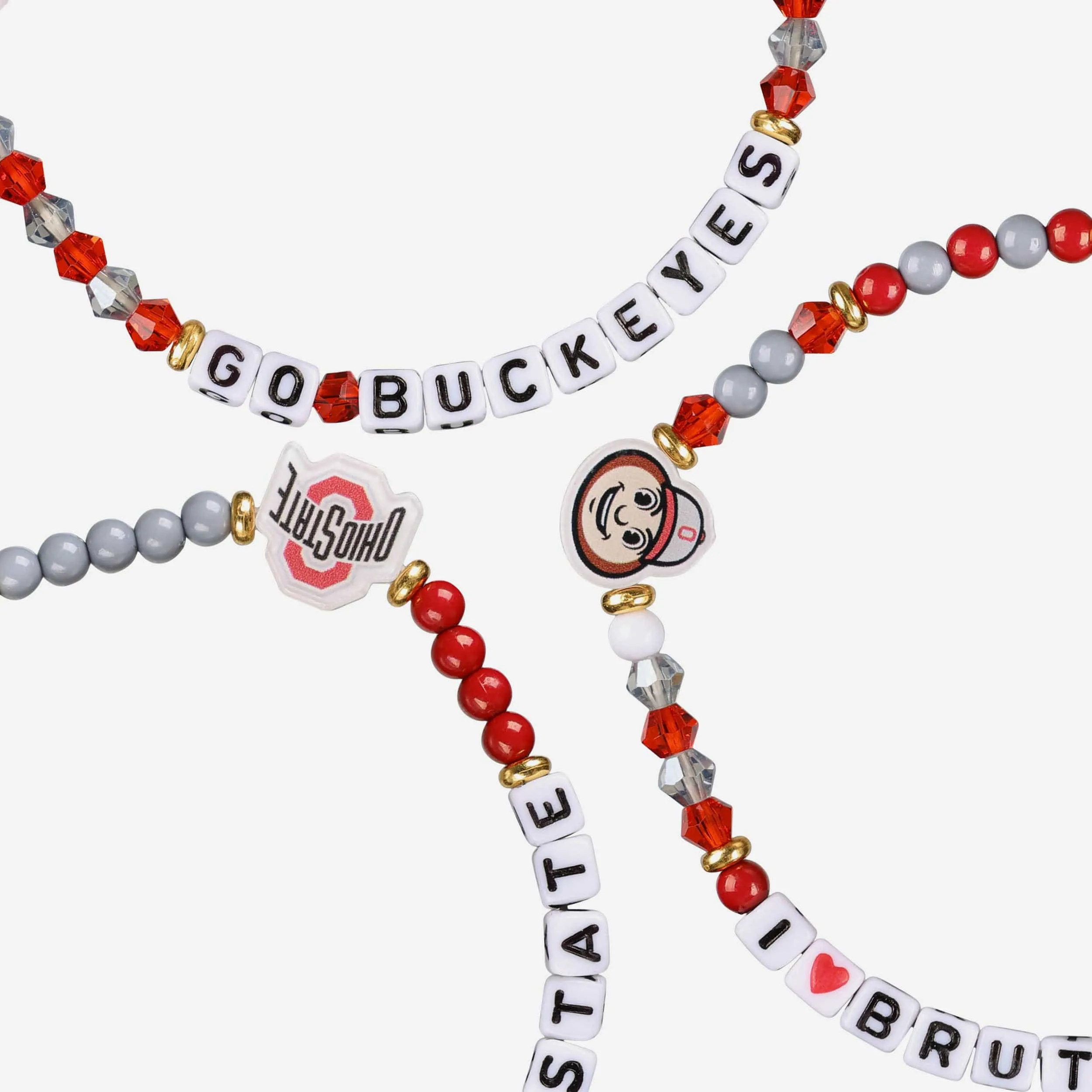 Ohio State Buckeyes 3 Pack Friendship Bracelet