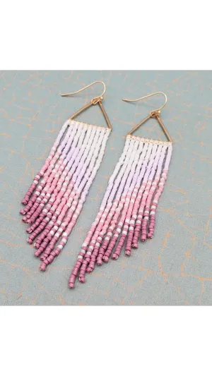 Ombre Tassel Seed Beed Earring