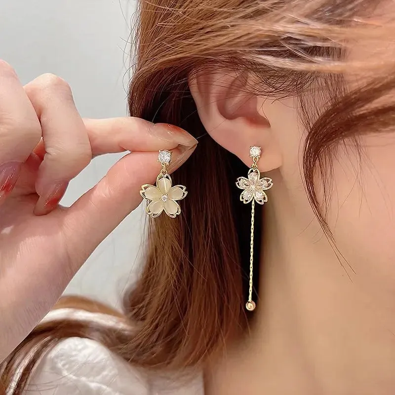 Opal Blossom Tassel Earring Collection