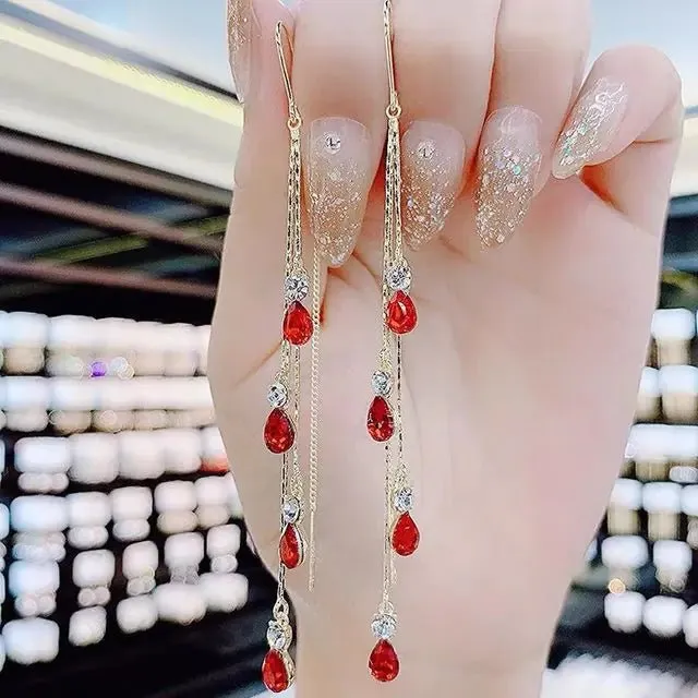 Opal Blossom Tassel Earring Collection