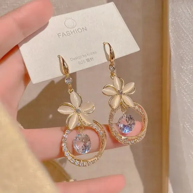 Opal Blossom Tassel Earring Collection