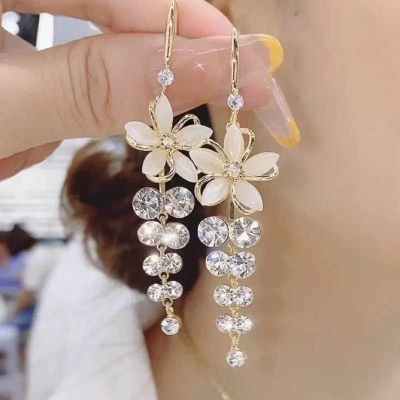 Opal Blossom Tassel Earring Collection