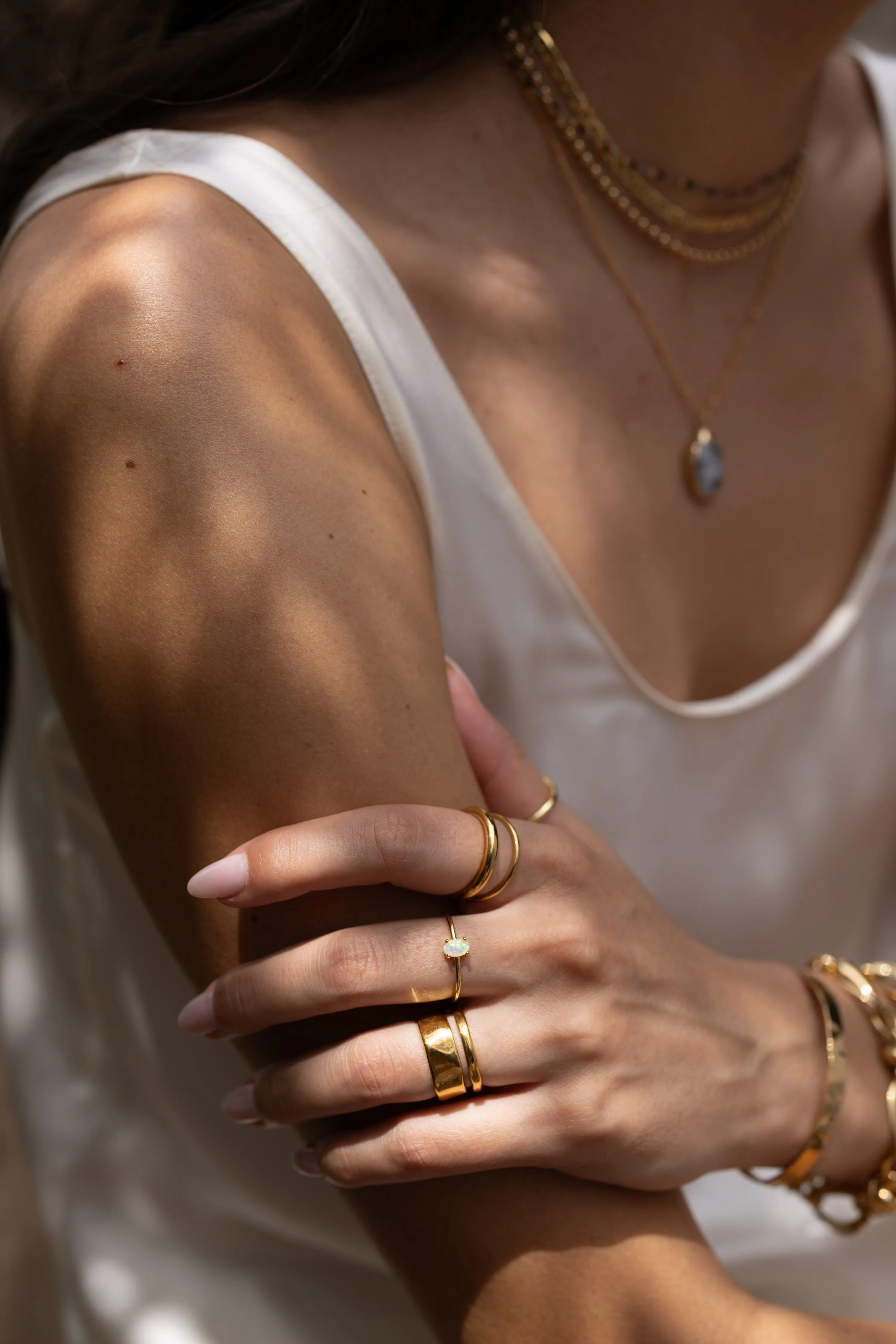 Opal Solitaire Ring