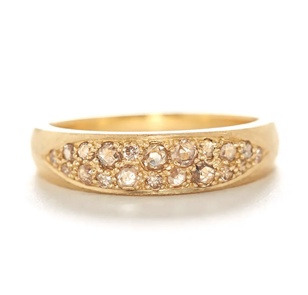 Opaque Diamond Caviar Ring