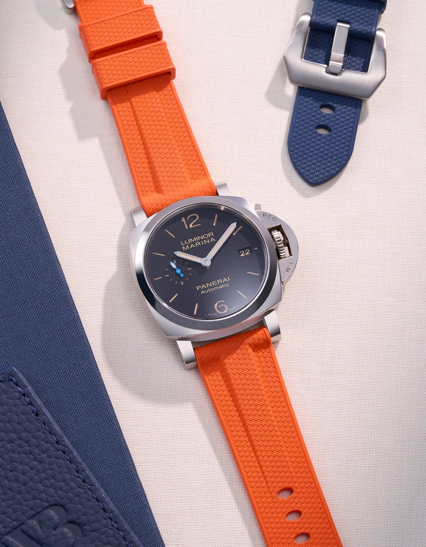 Orange Vertech FKM Rubber Strap for Panerai 22mm, 24mm & 26mm