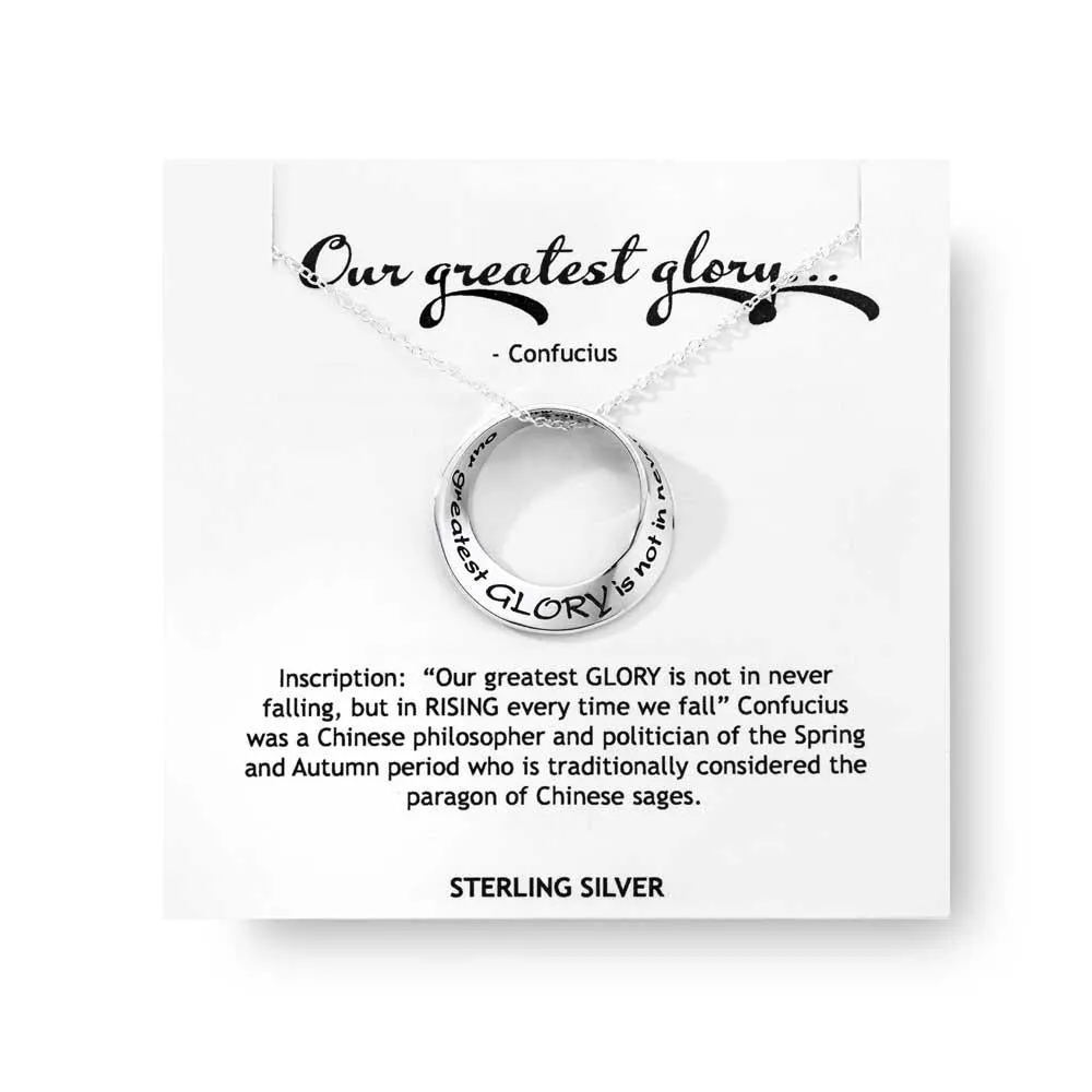 Our Greatest Glory... - Confucius Necklace
