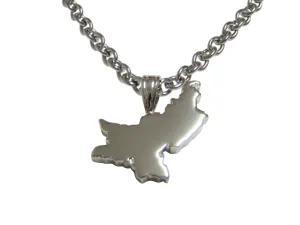 Pakistan Map Shape Pendant Necklace